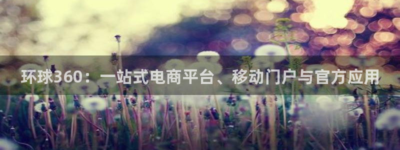 BB贝博艾弗森体育凯捷代理注册：环球360：一站式电商平台、移动门户与官方应用