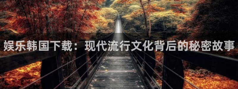 BB贝博艾弗森体育平台注册：娱乐韩国下载：现代流行文化背后的秘密故事